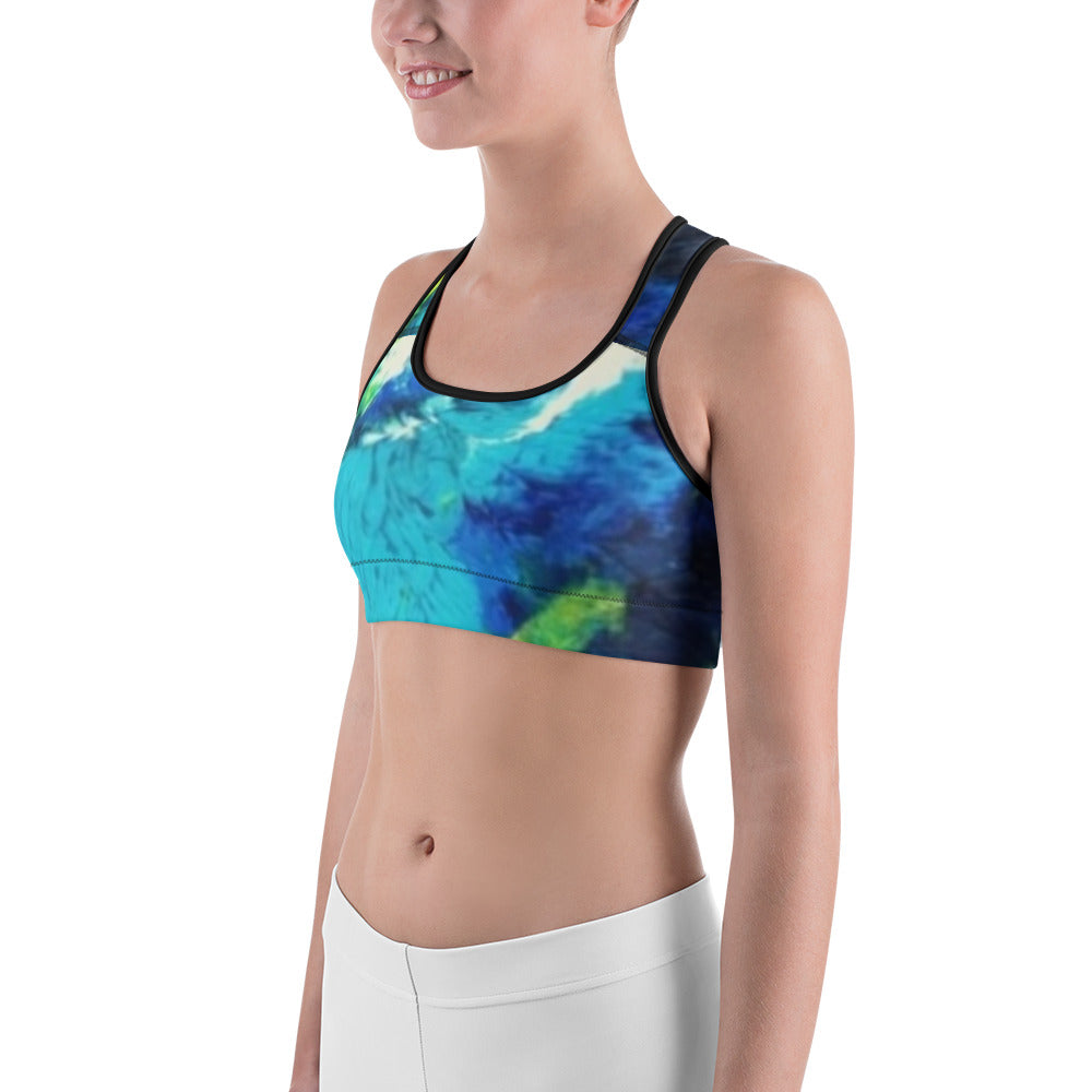 Transcendent Water Lily Sports bra