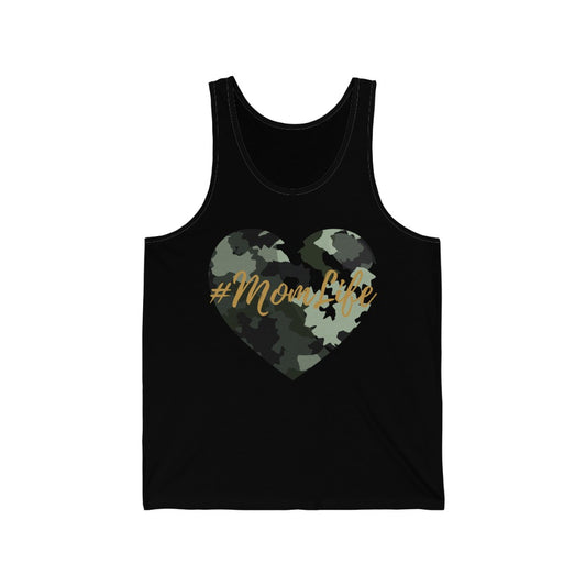 Mom Life Camo Heart Jersey Tank