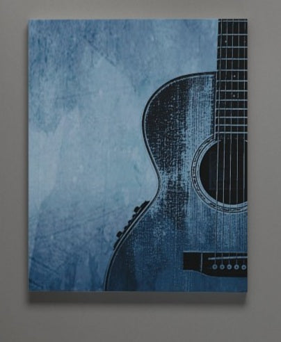 Axe In The Blues Gallery Wrapped Canvas Print 30 x 24 inches